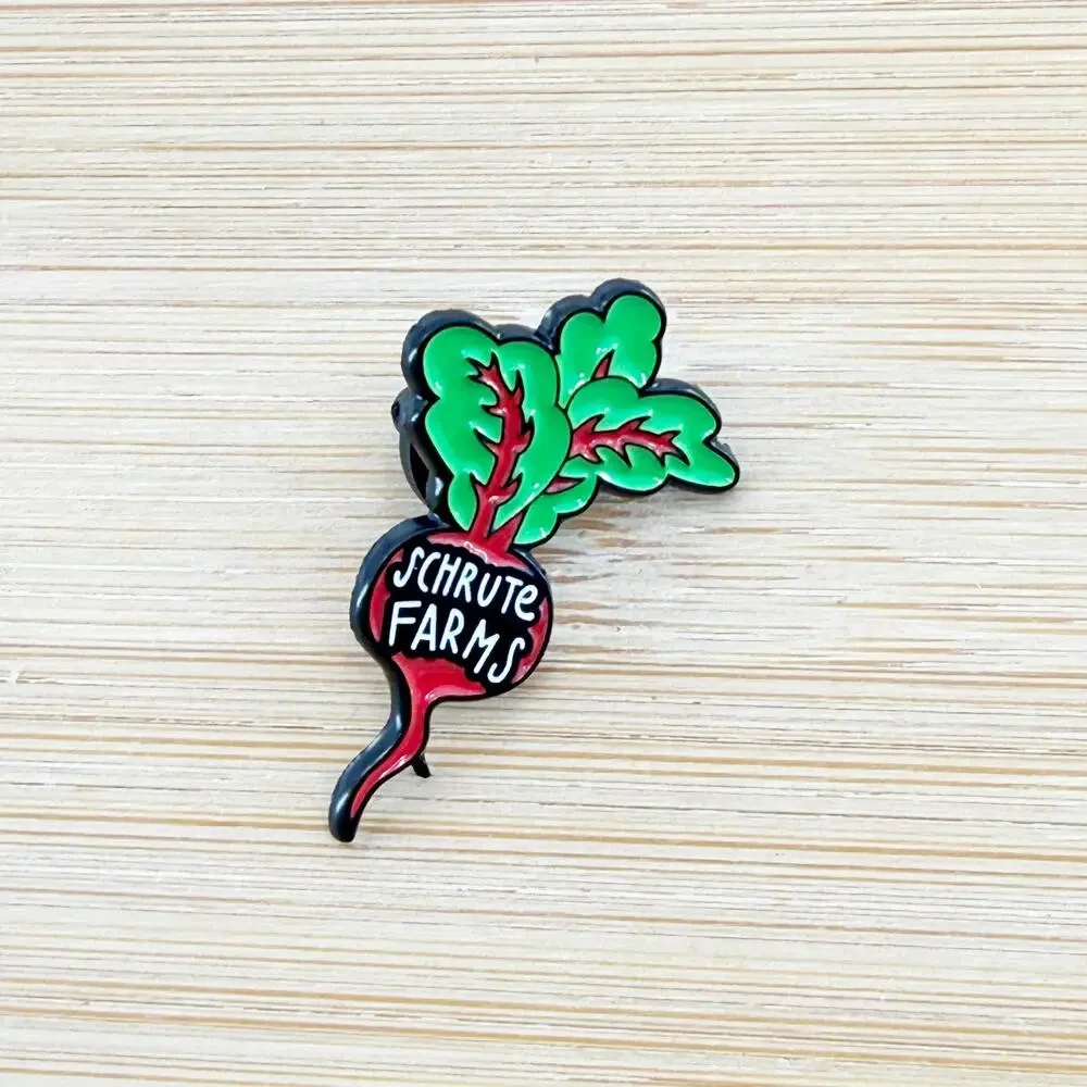 Schrute Farms Dwight Office Inspired Beet Enamel Pin